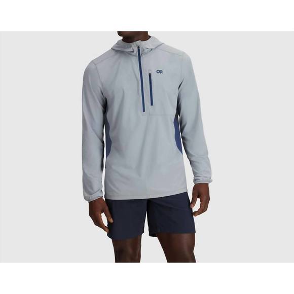 NEW OUTDOOR RESEARCH men's astroman air sun hoodie top in slate - Picture 1 of 3